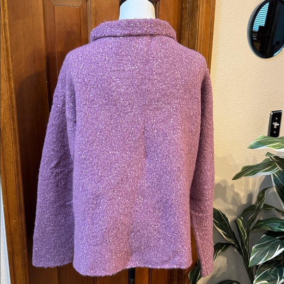 PRICE FIRM Eileen Fisher Lavender Wool Jacket Size M - Picture 9 of 10